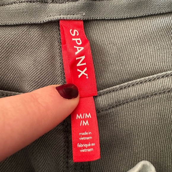 Spanx Stretch Twill Straight Leg Pant - Hazy Blue Grey - Women’s M - Picture 9 of 10